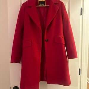 Red wool peacoat size xs